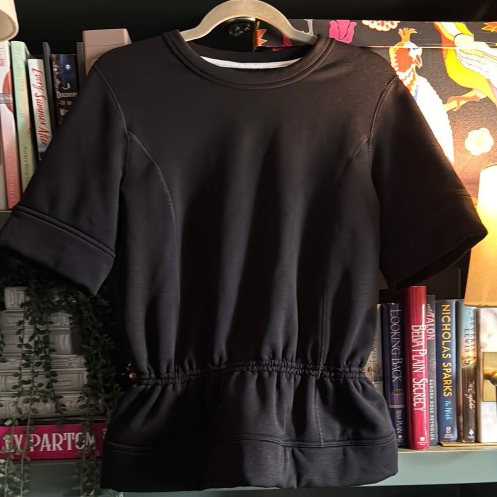 Black Lululemon Relaxed Sweatshirt with Puff Sleeves